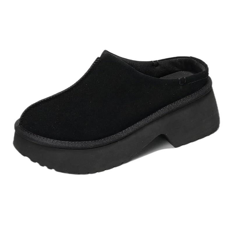 Zoccoli slip-on in vera pelle scamosciata da donna in memory foam