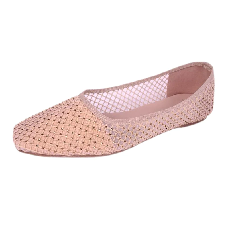 Ballerine quadrate in rete da donna